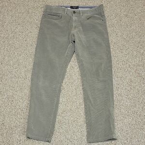 Ballin Crescent Modern Fit Men's Corduroy Pants In Pewter, Sz 32 X 29